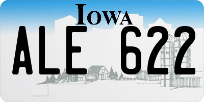 IA license plate ALE622