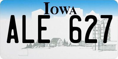 IA license plate ALE627