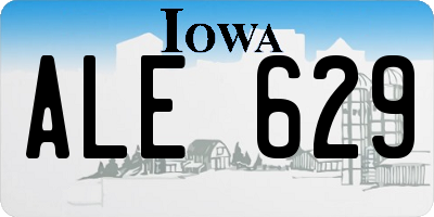 IA license plate ALE629
