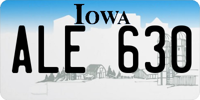 IA license plate ALE630
