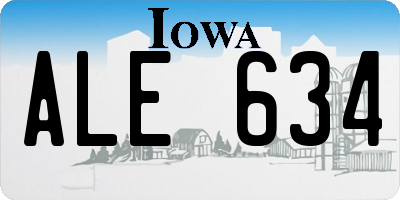 IA license plate ALE634