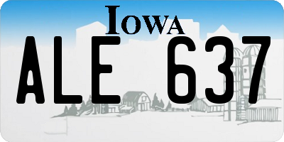IA license plate ALE637