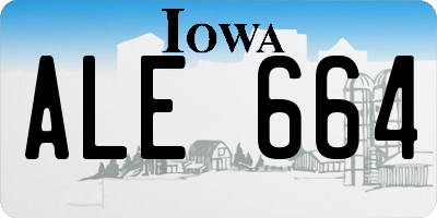 IA license plate ALE664