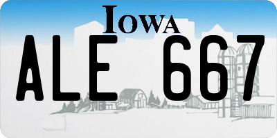 IA license plate ALE667
