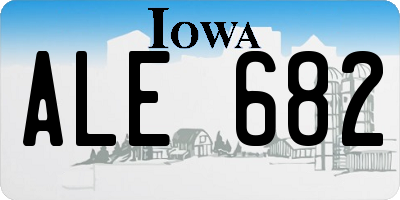 IA license plate ALE682