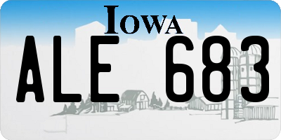 IA license plate ALE683
