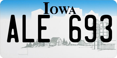 IA license plate ALE693