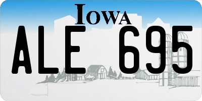 IA license plate ALE695