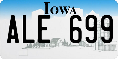 IA license plate ALE699