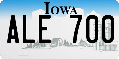 IA license plate ALE700