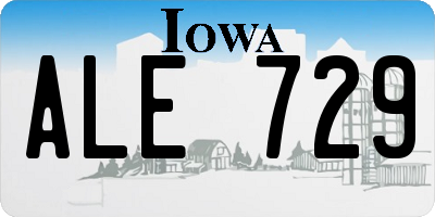 IA license plate ALE729