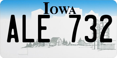 IA license plate ALE732