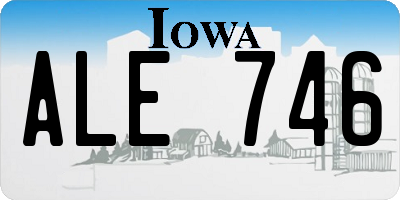 IA license plate ALE746