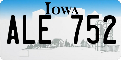 IA license plate ALE752