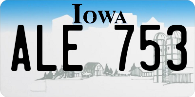 IA license plate ALE753
