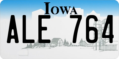 IA license plate ALE764