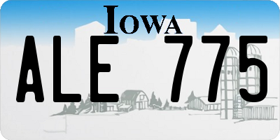 IA license plate ALE775