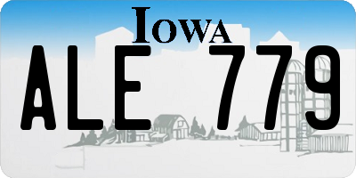 IA license plate ALE779
