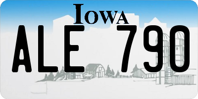 IA license plate ALE790