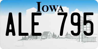 IA license plate ALE795