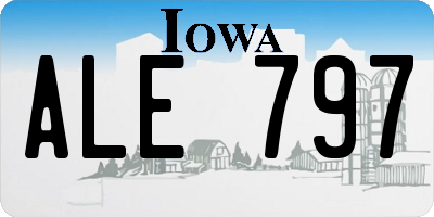 IA license plate ALE797