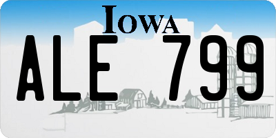 IA license plate ALE799