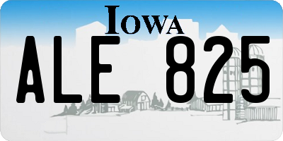 IA license plate ALE825