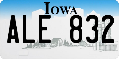 IA license plate ALE832