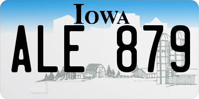 IA license plate ALE879