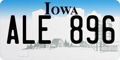 IA license plate ALE896