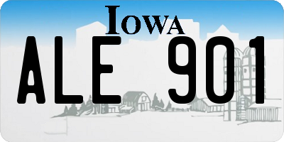 IA license plate ALE901