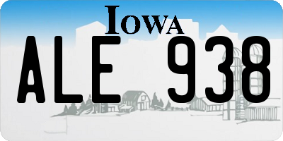 IA license plate ALE938