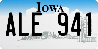 IA license plate ALE941
