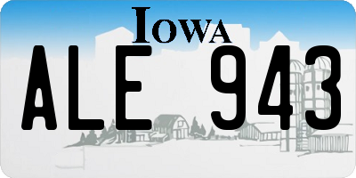 IA license plate ALE943