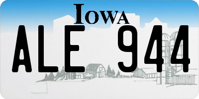 IA license plate ALE944