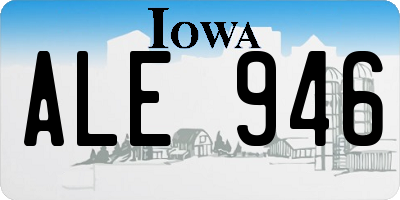 IA license plate ALE946