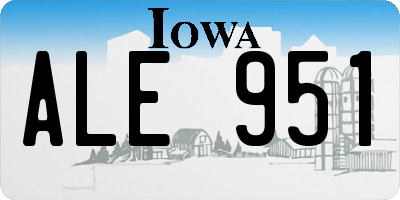 IA license plate ALE951