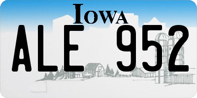 IA license plate ALE952