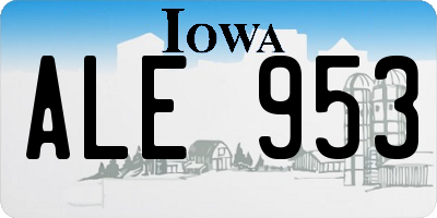IA license plate ALE953