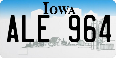 IA license plate ALE964