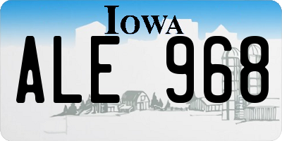 IA license plate ALE968