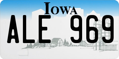 IA license plate ALE969