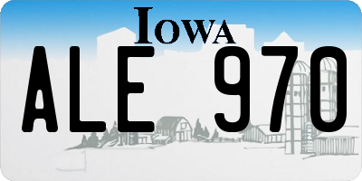 IA license plate ALE970