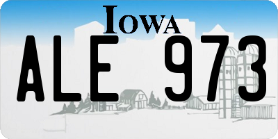 IA license plate ALE973