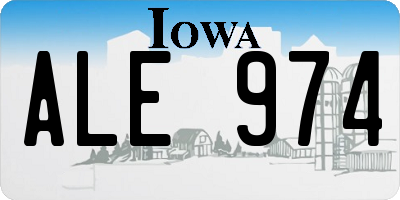 IA license plate ALE974