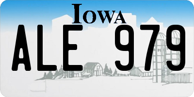 IA license plate ALE979