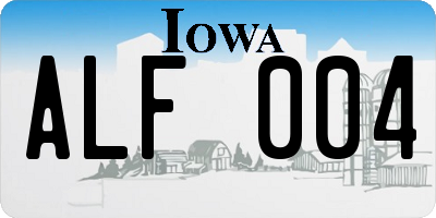IA license plate ALF004