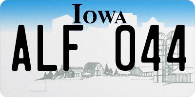 IA license plate ALF044