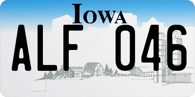 IA license plate ALF046