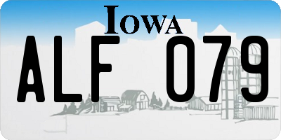 IA license plate ALF079